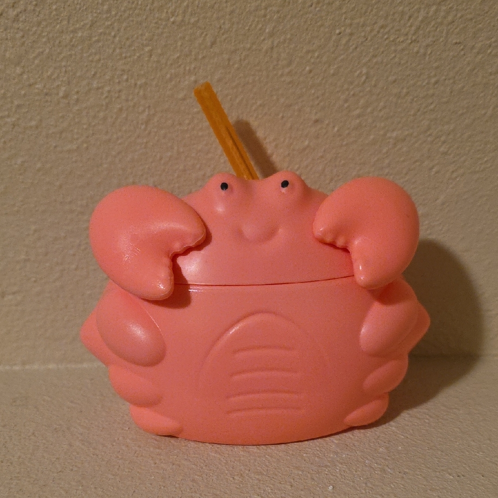 Cute Pink Crab Drink Container
